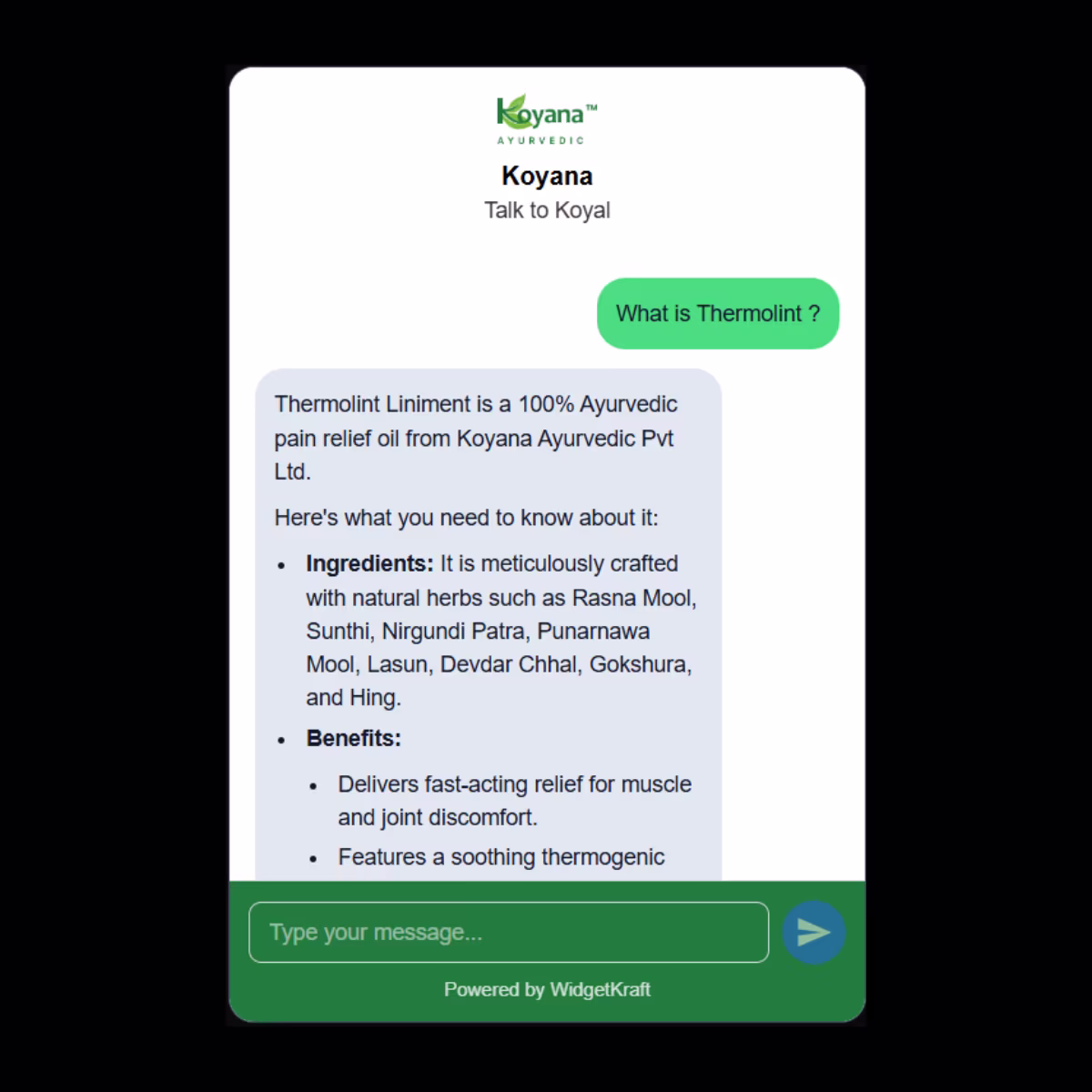 AI Chatbot example 1