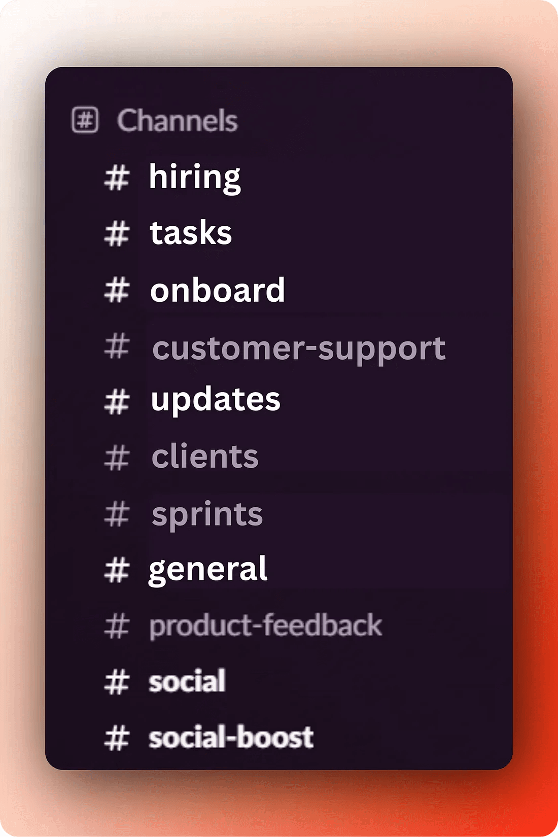 Team communication happening inside Slack channels